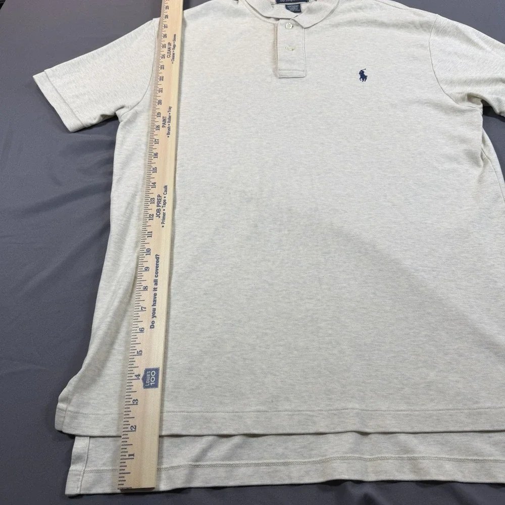 Polo Ralph Lauren Mens‎ Short Sleeve Polo Shirt Gray Heather Medium